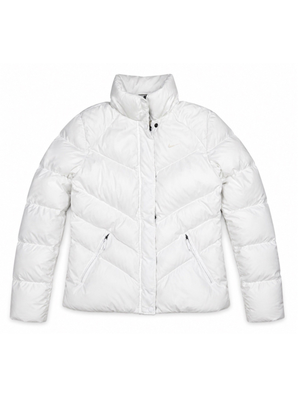 Nike Sportswear Puffer Jacket Youth Large 12–14 White Insulated Winter Coat Y2K